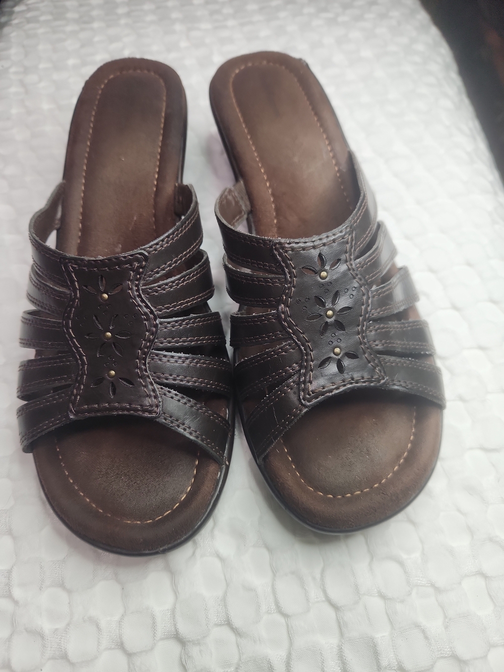 Croft And Barrow Comfort Slide Sandals - Brown Women’s Slip-On